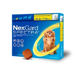 NEXGARD SPECTRA PERRO SMALL 3.5 A 7.5KG