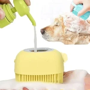 CEPILLO DISPENSADOR DE CHAMPÚ PARA MASCOTAS